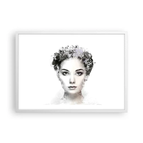 Affiche dans un cadre blanc - Poster - Un portrait extrêmement stylé - 70x50 cm