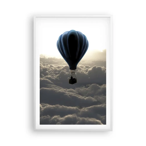 Affiche dans un cadre blanc - Poster - Un vagabond au dessus des nuages - 61x91 cm
