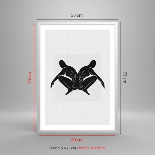 Affiche dans un cadre blanc - Poster - Une âme commune - 50x70 cm