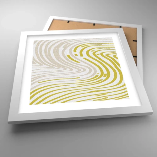 Affiche dans un cadre blanc - Poster - Une composition au léger virage - 30x30 cm