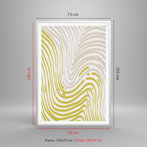 Affiche dans un cadre blanc - Poster - Une composition au léger virage - 70x100 cm