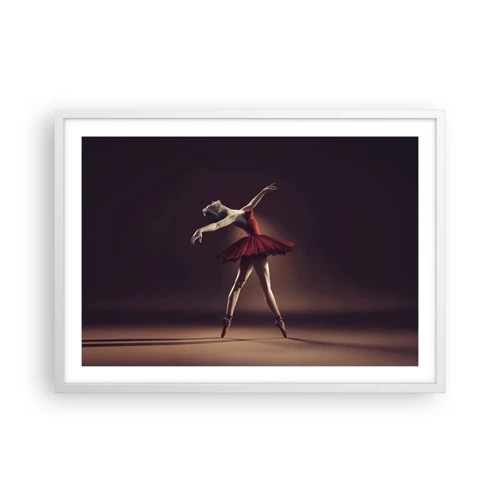 Affiche dans un cadre blanc - Poster - Une danseuse étoile - 70x50 cm