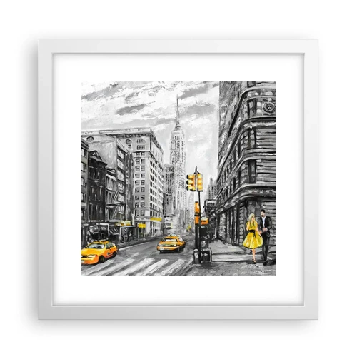 Affiche dans un cadre blanc - Poster - Une histoire new-yorkaise - 30x30 cm