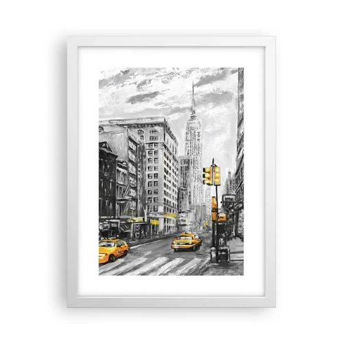 Affiche dans un cadre blanc - Poster - Une histoire new-yorkaise - 30x40 cm