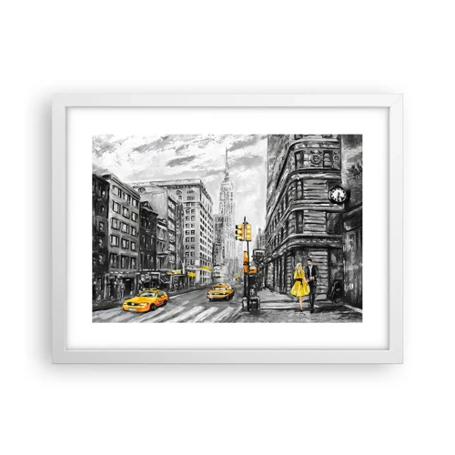 Affiche dans un cadre blanc - Poster - Une histoire new-yorkaise - 40x30 cm