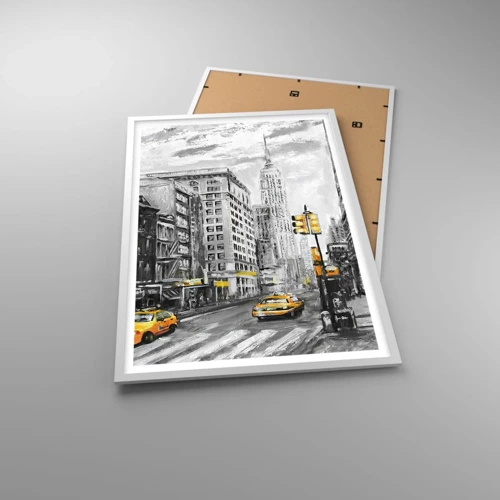 Affiche dans un cadre blanc - Poster - Une histoire new-yorkaise - 61x91 cm