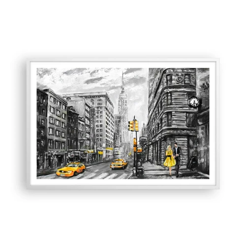 Affiche dans un cadre blanc - Poster - Une histoire new-yorkaise - 91x61 cm