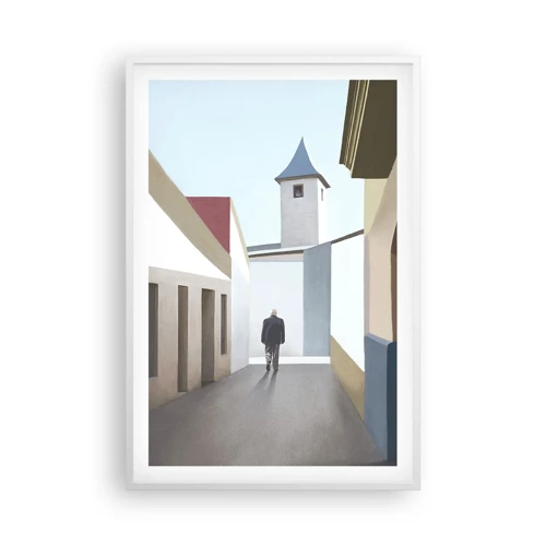 Affiche dans un cadre blanc - Poster - Une promenade ensoleillée - 61x91 cm