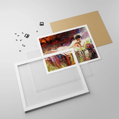 Affiche dans un cadre blanc - Poster - Vénus en pensée - 91x61 cm