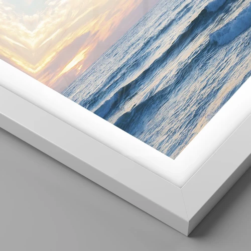 Affiche dans un cadre blanc - Poster - Vers une autre dimension - 50x50 cm