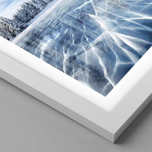 Affiche dans un cadre blanc - Poster - Vue éblouissante et cristalline - 40x50 cm
