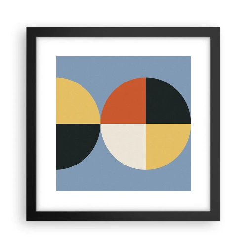 Affiche dans un cadre noir Arttor 30x30 cm - Regarde et compte - Abstraction, Graphique, Art Moderne, Motif Géométrique, Art Moderne., Pour le salon, Pour la chambre, Blanc, Noir, Horizontal, P2BAC30x30-4771