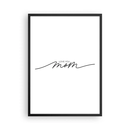 Affiche dans un cadre noir Arttor 50x70 cm - Grand chamboulement - Typographie, Affirmation, Maxime, Slogan, Graphique, Pour le salon, Pour la chambre, Blanc, Noir, Vertical, P2BPA50x70-4794