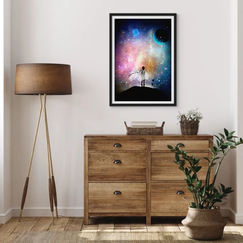 Affiche dans un cadre noir Arttor 50x70 cm - Le Petit Prince - Imagination, Univers, Petit Prince, Noir, Bleu, Horizontal, P2BPA50x70-6076