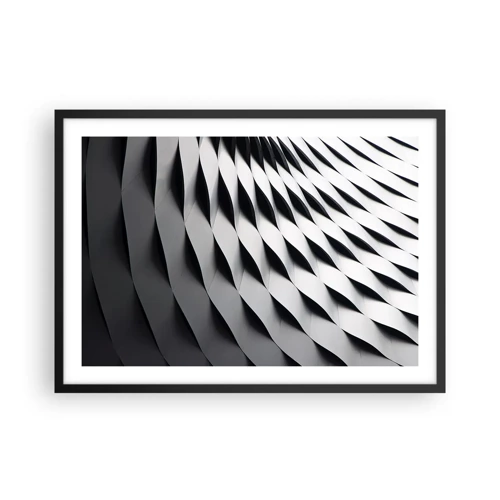 Affiche dans un cadre noir - Poster - A la surface des vagues - 70x50 cm