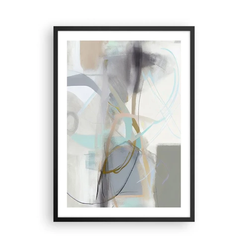 Affiche dans un cadre noir - Poster - Abstraction brumeuse - 50x70 cm