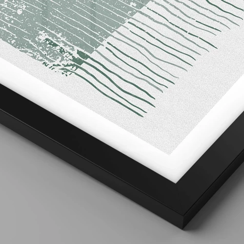 Affiche dans un cadre noir - Poster - Abstraction de la mer - 50x70 cm
