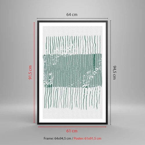 Affiche dans un cadre noir - Poster - Abstraction de la mer - 61x91 cm