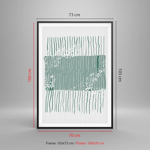 Affiche dans un cadre noir - Poster - Abstraction de la mer - 70x100 cm