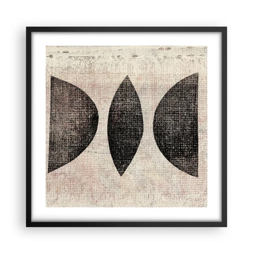 Affiche dans un cadre noir - Poster - Abstraction ethnique - 50x50 cm