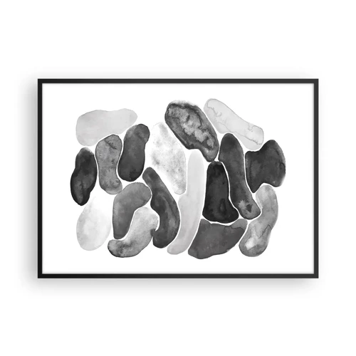 Affiche dans un cadre noir - Poster - Abstraction rocheuse - 100x70 cm