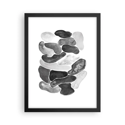 Affiche dans un cadre noir - Poster - Abstraction rocheuse - 30x40 cm