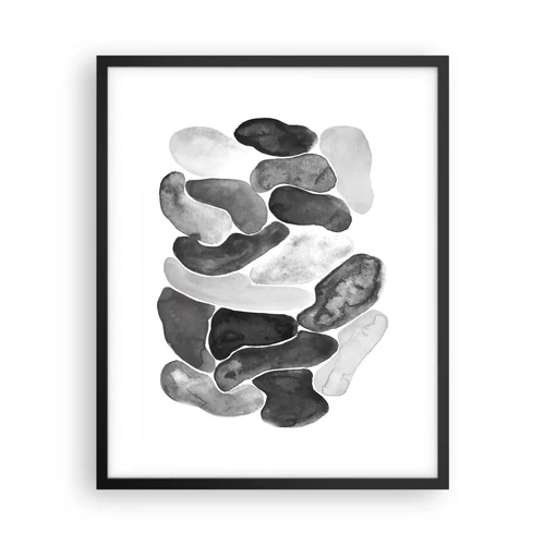 Affiche dans un cadre noir - Poster - Abstraction rocheuse - 40x50 cm