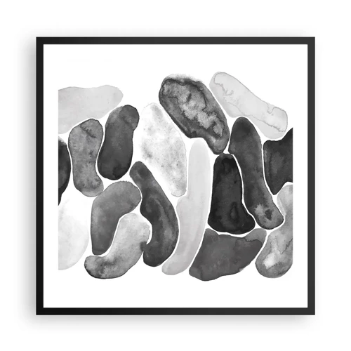 Affiche dans un cadre noir - Poster - Abstraction rocheuse - 60x60 cm