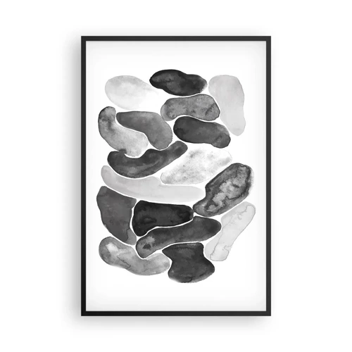 Affiche dans un cadre noir - Poster - Abstraction rocheuse - 61x91 cm