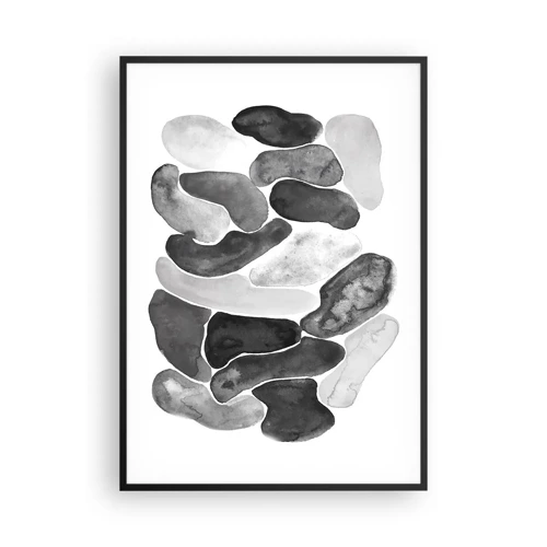 Affiche dans un cadre noir - Poster - Abstraction rocheuse - 70x100 cm