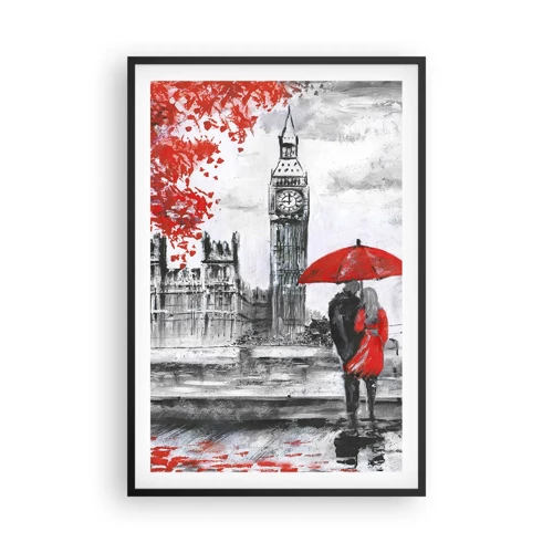 Affiche dans un cadre noir - Poster - Amoureux de Londres - 61x91 cm
