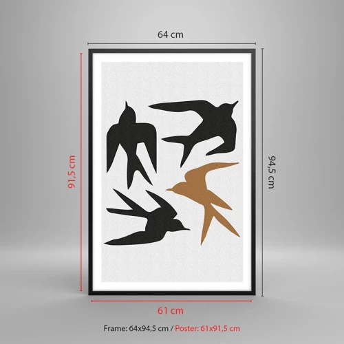 Affiche dans un cadre noir - Poster - Avaler du plaisir - 61x91 cm