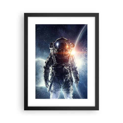 Affiche dans un cadre noir - Poster - Aventure spatiale - 30x40 cm