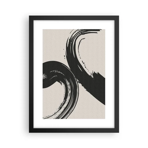 Affiche dans un cadre noir - Poster - Balayage circulaire - 30x40 cm