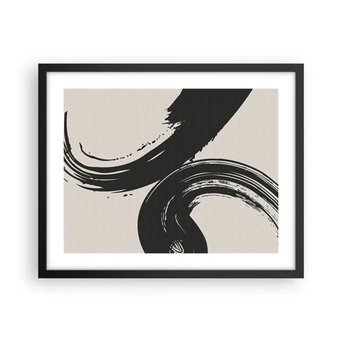 Affiche dans un cadre noir - Poster - Balayage circulaire - 50x40 cm