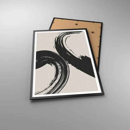 Affiche dans un cadre noir - Poster - Balayage circulaire - 61x91 cm