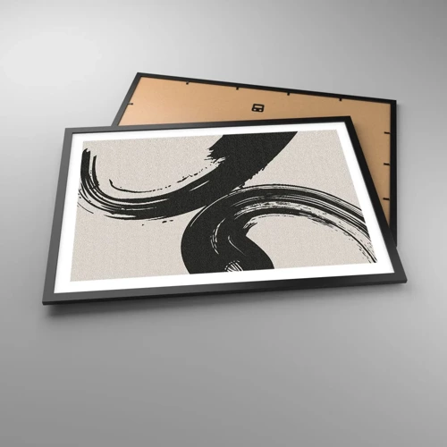 Affiche dans un cadre noir - Poster - Balayage circulaire - 70x50 cm