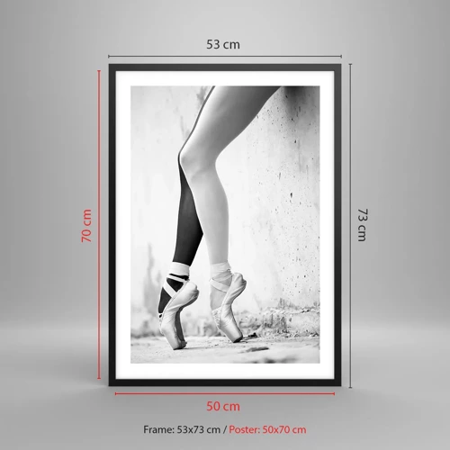 Affiche dans un cadre noir - Poster - Ballerine, voilà ! - 50x70 cm