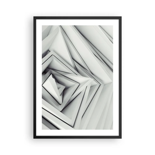 Affiche dans un cadre noir - Poster - Bourgeon d’angles vifs - 50x70 cm