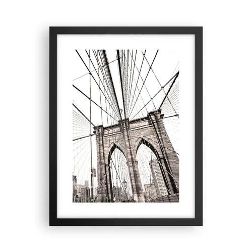 Affiche dans un cadre noir - Poster - Cathédrale New Yorkaise - 30x40 cm