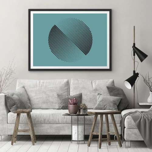 Affiche dans un cadre noir - Poster - Cercle – une variation géométrique - 40x30 cm