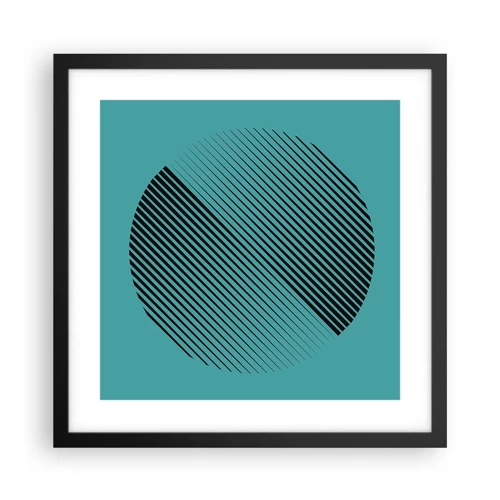 Affiche dans un cadre noir - Poster - Cercle – une variation géométrique - 40x40 cm