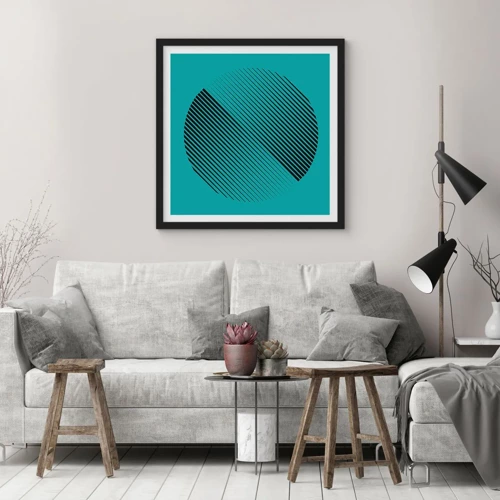 Affiche dans un cadre noir - Poster - Cercle – une variation géométrique - 40x40 cm