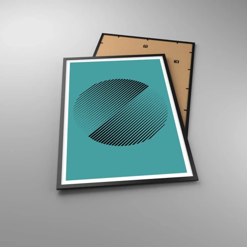 Affiche dans un cadre noir - Poster - Cercle – une variation géométrique - 61x91 cm