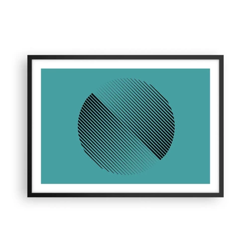 Affiche dans un cadre noir - Poster - Cercle – une variation géométrique - 70x50 cm