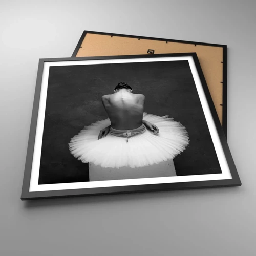 Affiche dans un cadre noir - Poster - C'est justement en train de fleurir - 60x60 cm