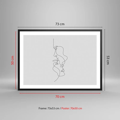 Affiche dans un cadre noir - Poster - Chaleur de désir renaissant - 70x50 cm
