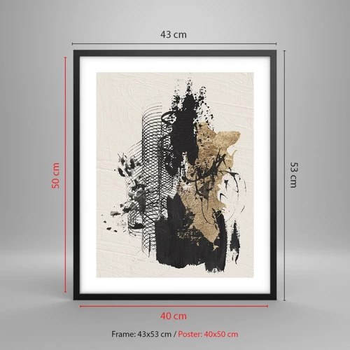 Affiche dans un cadre noir - Poster - Composer avec passion - 40x50 cm