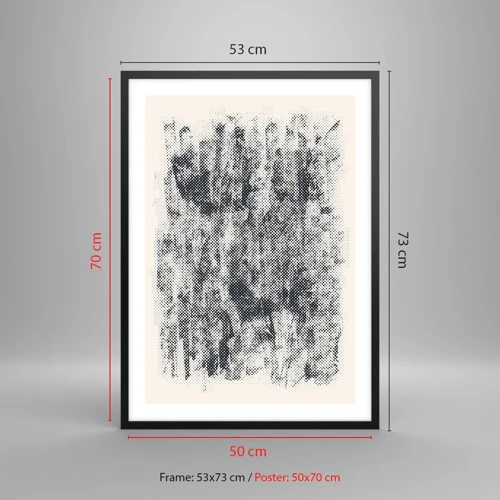 Affiche dans un cadre noir - Poster - Composition brumeuse - 50x70 cm