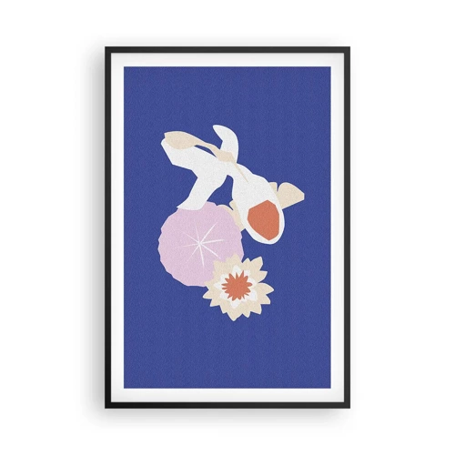 Affiche dans un cadre noir - Poster - Composition de fleurs et de bourgeons - 61x91 cm
